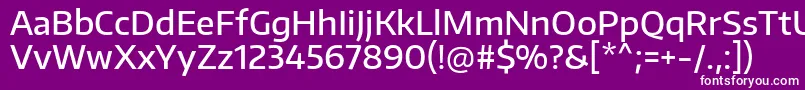フォントEncodesansMedium – 紫の背景に白い文字