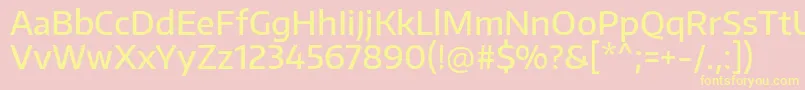 EncodesansMedium Font – Yellow Fonts on Pink Background