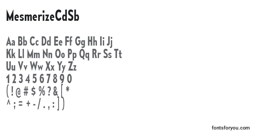 Schriftart MesmerizeCdSb – Alphabet, Zahlen, spezielle Symbole