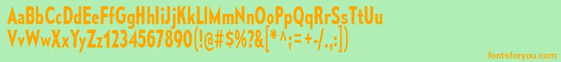 MesmerizeCdSb Font – Orange Fonts on Green Background