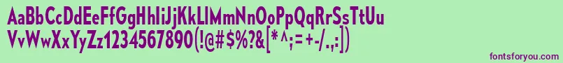 MesmerizeCdSb Font – Purple Fonts on Green Background