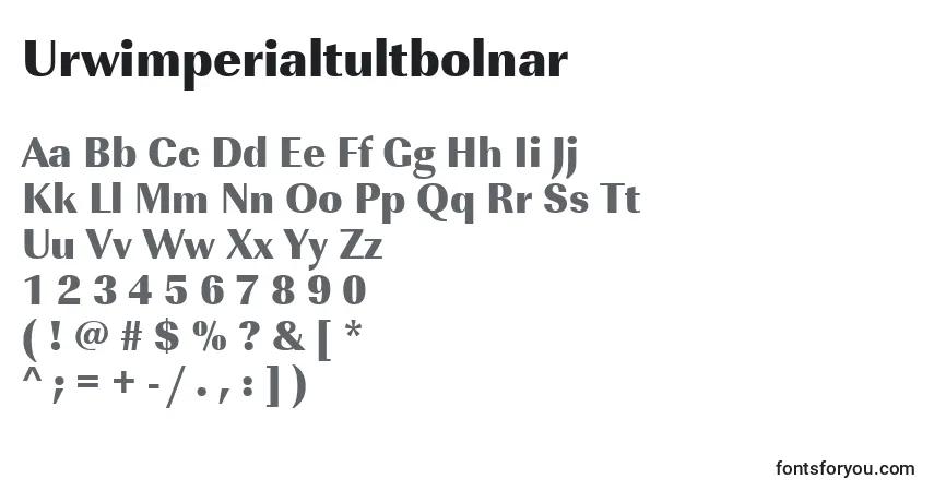 Czcionka Urwimperialtultbolnar – alfabet, cyfry, specjalne znaki