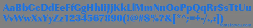 Urwimperialtultbolnar Font – Blue Fonts on Gray Background