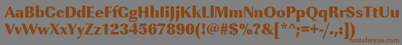 Urwimperialtultbolnar Font – Brown Fonts on Gray Background