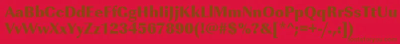 Urwimperialtultbolnar Font – Brown Fonts on Red Background