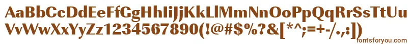 Urwimperialtultbolnar Font – Brown Fonts on White Background