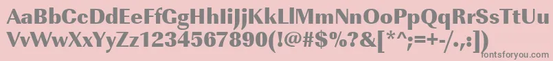 Urwimperialtultbolnar Font – Gray Fonts on Pink Background