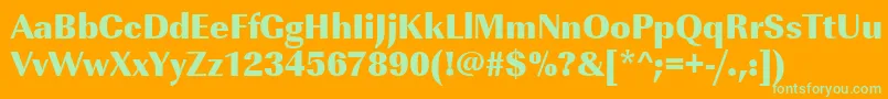Urwimperialtultbolnar Font – Green Fonts on Orange Background