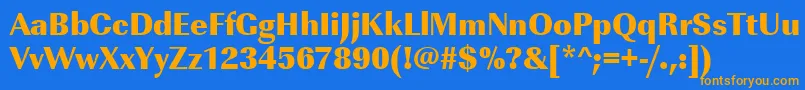 Urwimperialtultbolnar Font – Orange Fonts on Blue Background