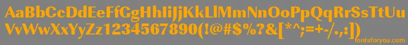 Urwimperialtultbolnar Font – Orange Fonts on Gray Background