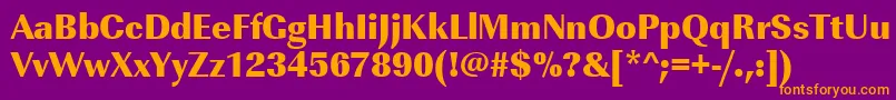 Urwimperialtultbolnar Font – Orange Fonts on Purple Background