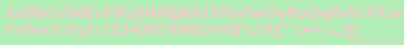 Шрифт Urwimperialtultbolnar – розовые шрифты на зелёном фоне