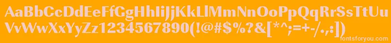 Urwimperialtultbolnar Font – Pink Fonts on Orange Background
