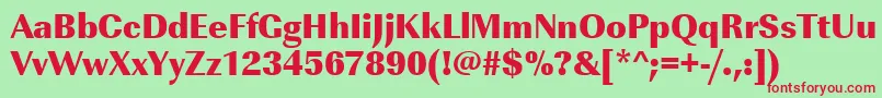 Urwimperialtultbolnar Font – Red Fonts on Green Background