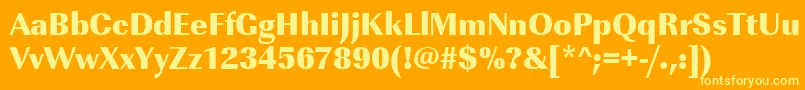 Urwimperialtultbolnar Font – Yellow Fonts on Orange Background