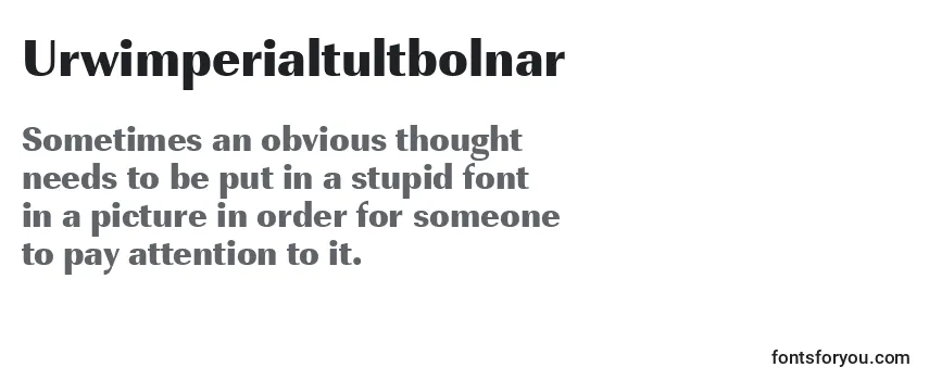 Review of the Urwimperialtultbolnar Font