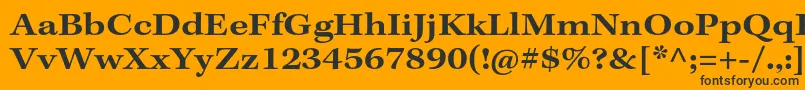 Шрифт KeplerstdSemiboldextcapt – чёрные шрифты на оранжевом фоне