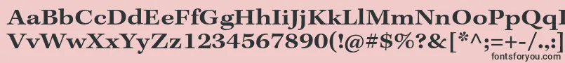 フォントKeplerstdSemiboldextcapt – ピンクの背景に黒い文字