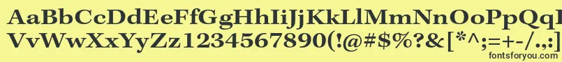 KeplerstdSemiboldextcapt Font – Black Fonts on Yellow Background