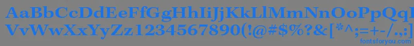 KeplerstdSemiboldextcapt Font – Blue Fonts on Gray Background