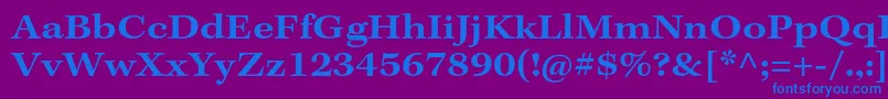 Шрифт KeplerstdSemiboldextcapt – синие шрифты на фиолетовом фоне