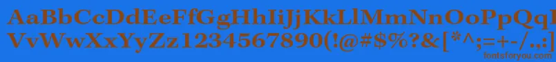 KeplerstdSemiboldextcapt-Schriftart – Braune Schriften auf blauem Hintergrund