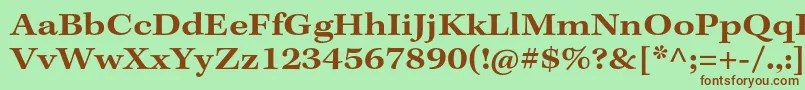 KeplerstdSemiboldextcapt Font – Brown Fonts on Green Background