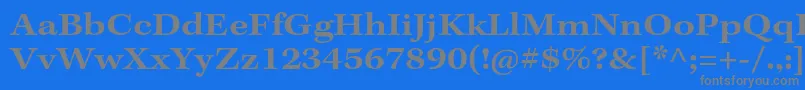 フォントKeplerstdSemiboldextcapt – 青い背景に灰色の文字