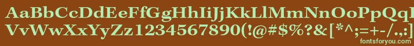 KeplerstdSemiboldextcapt Font – Green Fonts on Brown Background