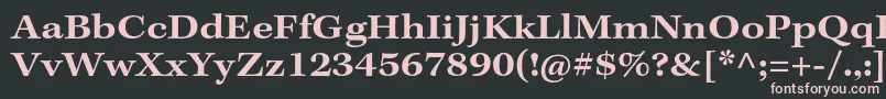 KeplerstdSemiboldextcapt-fontti – vaaleanpunaiset fontit mustalla taustalla