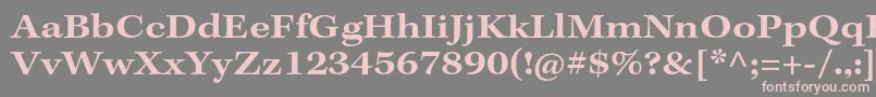 フォントKeplerstdSemiboldextcapt – 灰色の背景にピンクのフォント