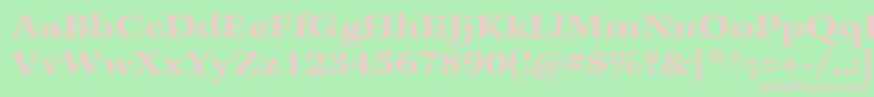 フォントKeplerstdSemiboldextcapt – 緑の背景にピンクのフォント