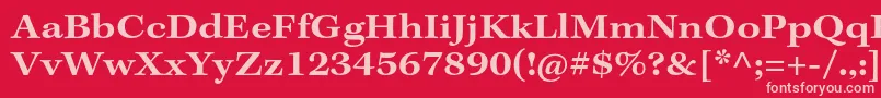 Шрифт KeplerstdSemiboldextcapt – розовые шрифты на красном фоне