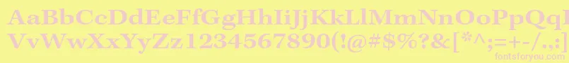 KeplerstdSemiboldextcapt Font – Pink Fonts on Yellow Background