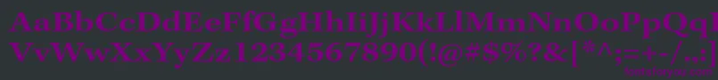 Шрифт KeplerstdSemiboldextcapt – фиолетовые шрифты на чёрном фоне