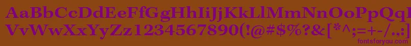 KeplerstdSemiboldextcapt Font – Purple Fonts on Brown Background