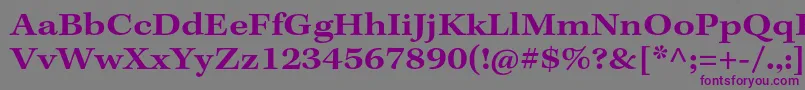 Шрифт KeplerstdSemiboldextcapt – фиолетовые шрифты на сером фоне