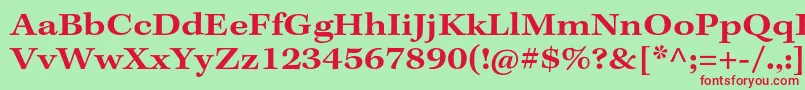 KeplerstdSemiboldextcapt-fontti – punaiset fontit vihreällä taustalla