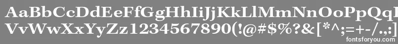 フォントKeplerstdSemiboldextcapt – 灰色の背景に白い文字