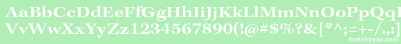 KeplerstdSemiboldextcapt Font – White Fonts on Green Background