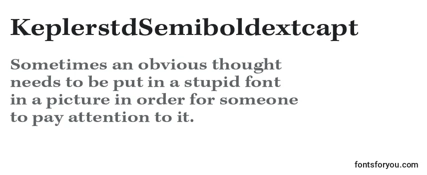Review of the KeplerstdSemiboldextcapt Font