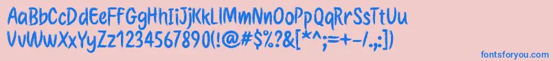 Шрифт EtchasRegular – синие шрифты на розовом фоне