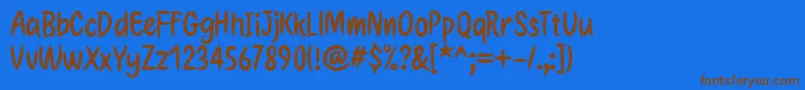 EtchasRegular Font – Brown Fonts on Blue Background