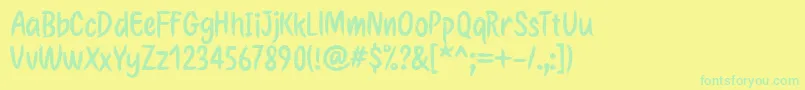 fuente EtchasRegular – Fuentes Verdes Sobre Fondo Amarillo