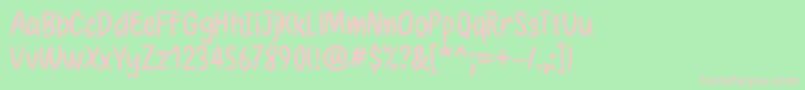 フォントEtchasRegular – 緑の背景にピンクのフォント