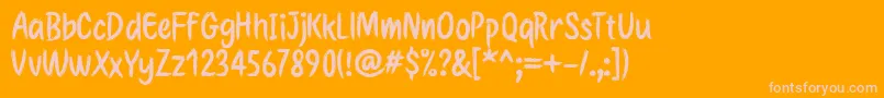 EtchasRegular Font – Pink Fonts on Orange Background