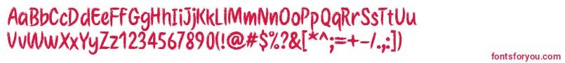 EtchasRegular Font – Red Fonts on White Background