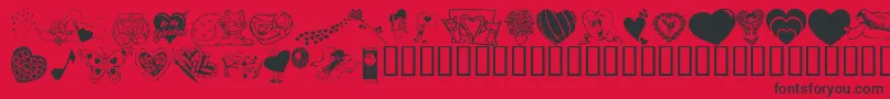 KrBeMineAgain Font – Black Fonts on Red Background