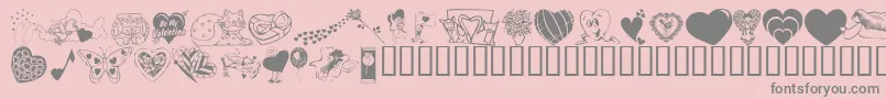 フォントKrBeMineAgain – ピンクの背景に灰色の文字