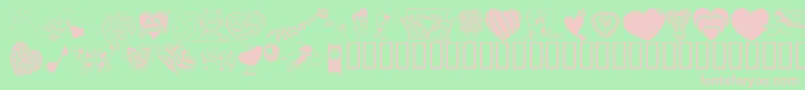 KrBeMineAgain Font – Pink Fonts on Green Background